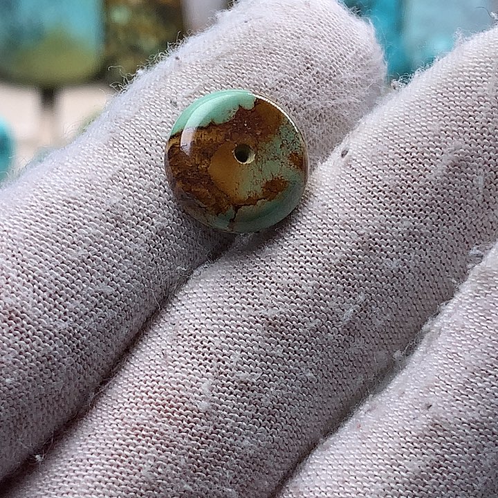 绿松石未镶嵌珠宝奇石直径13特色隔珠