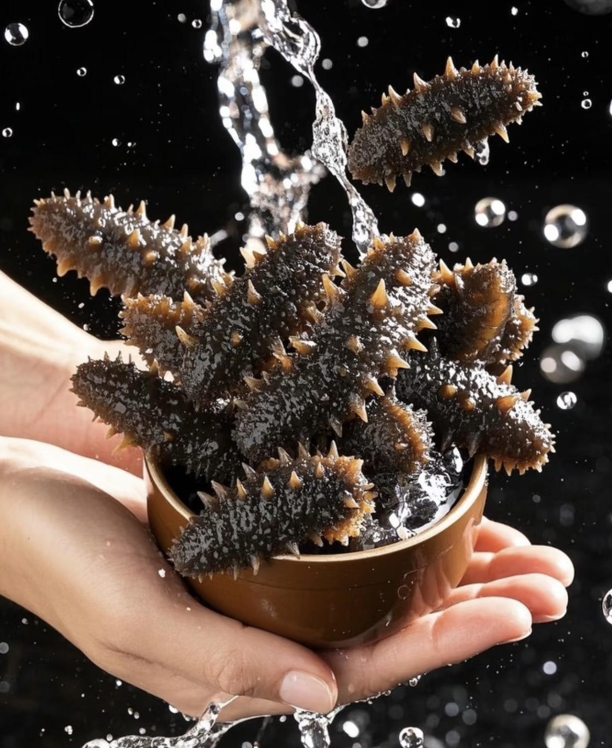 Q弹即食鲜食海参营养丰富适合刺身