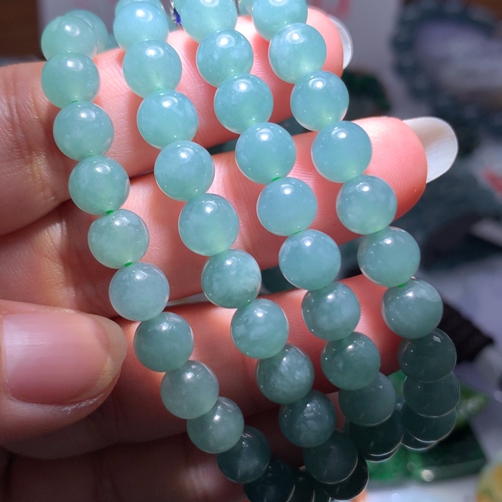 翡翠颈饰未镶嵌保真天然A货翡翠