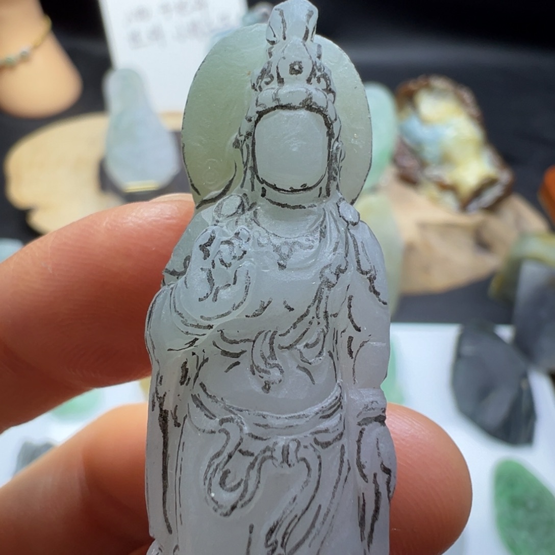 定制翡翠未镶嵌缅甸翡翠Ａ货挂件