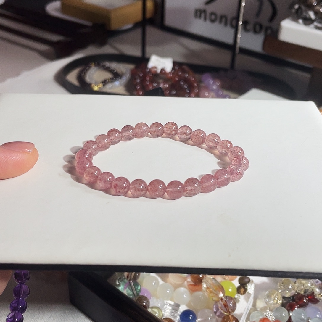 手串未镶嵌水晶乌拉圭紫水晶8+漏