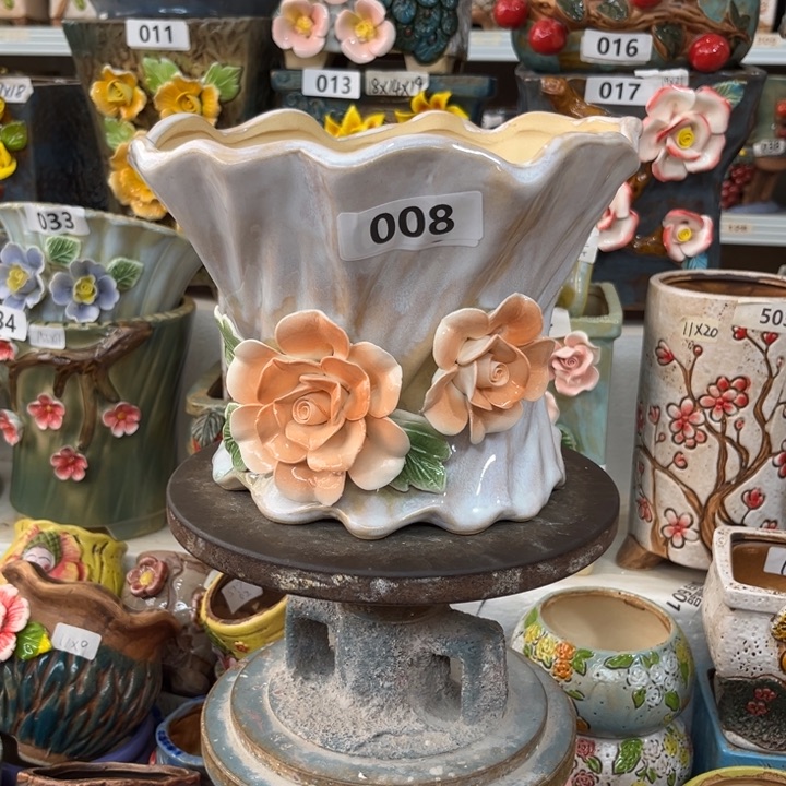 紫砂花盆粗陶材质多肉花盆