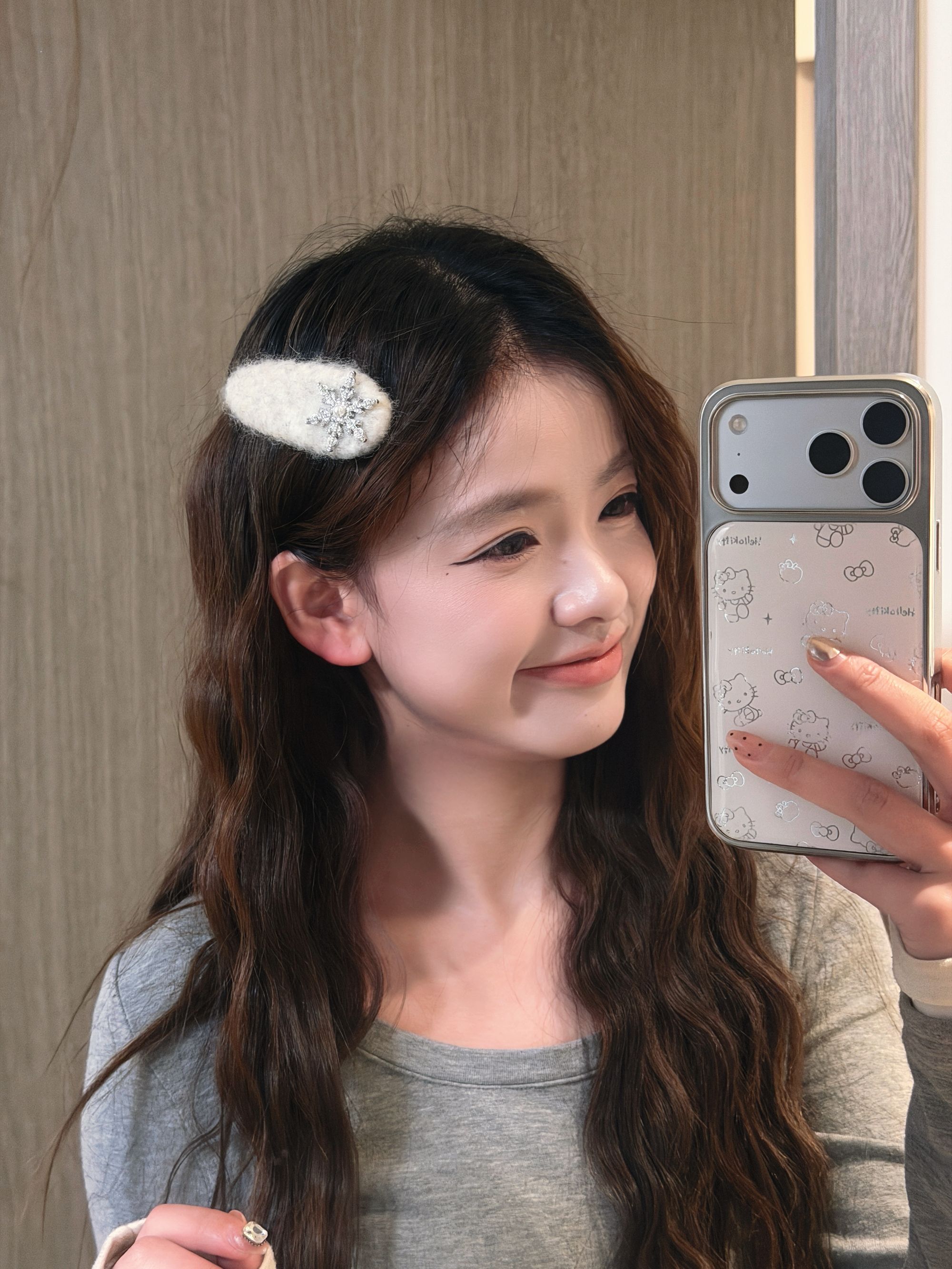 （十十鸭）初雪发夹 韩系千金Ins可爱精致钻钻百搭发夹边夹小仙女