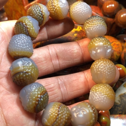 玛瑙/玉髓手链合金外**骄