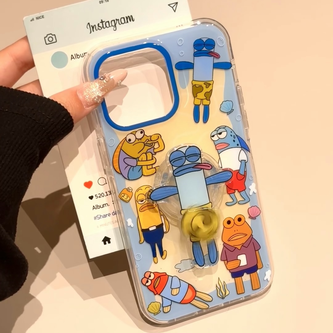 鱼适用苹果iphone小米15/14/13promax防摔vivo华为oppo手机壳女