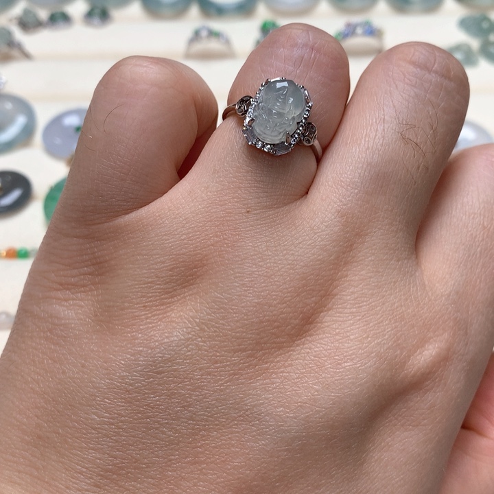 翡翠银S925镶嵌颈饰翡翠貔貅2号