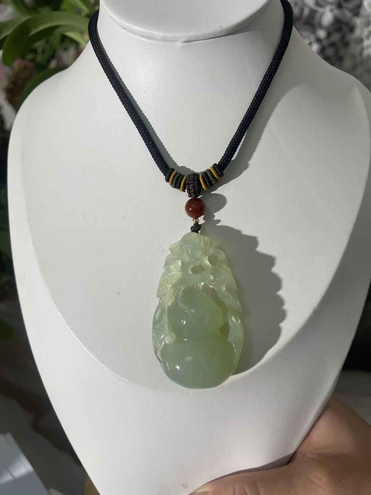 【抖音质检发货】精美岫玉福禄双寿吊坠