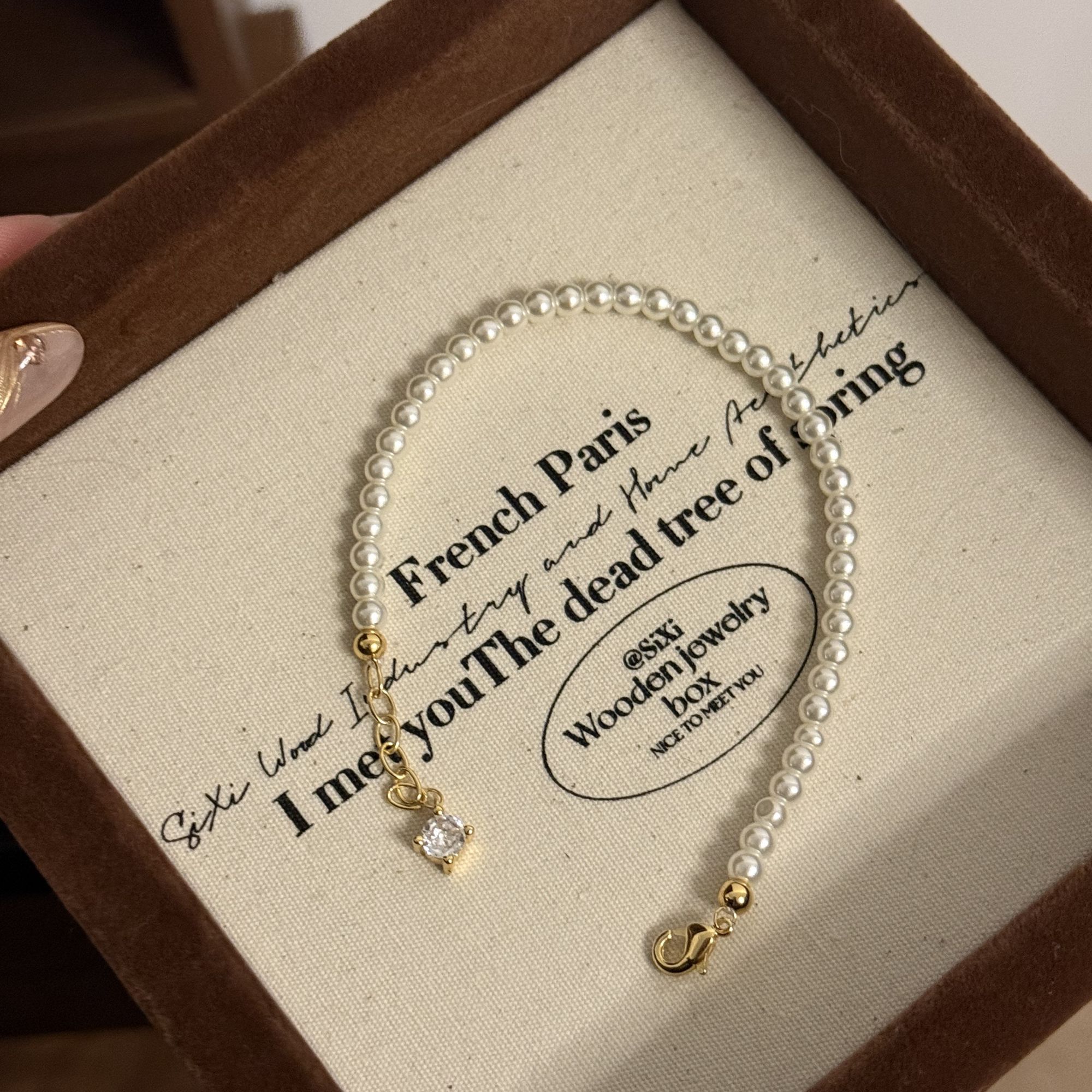 铜合金手链 轻奢时尚珠珠手链女小众精致高级感【S198】