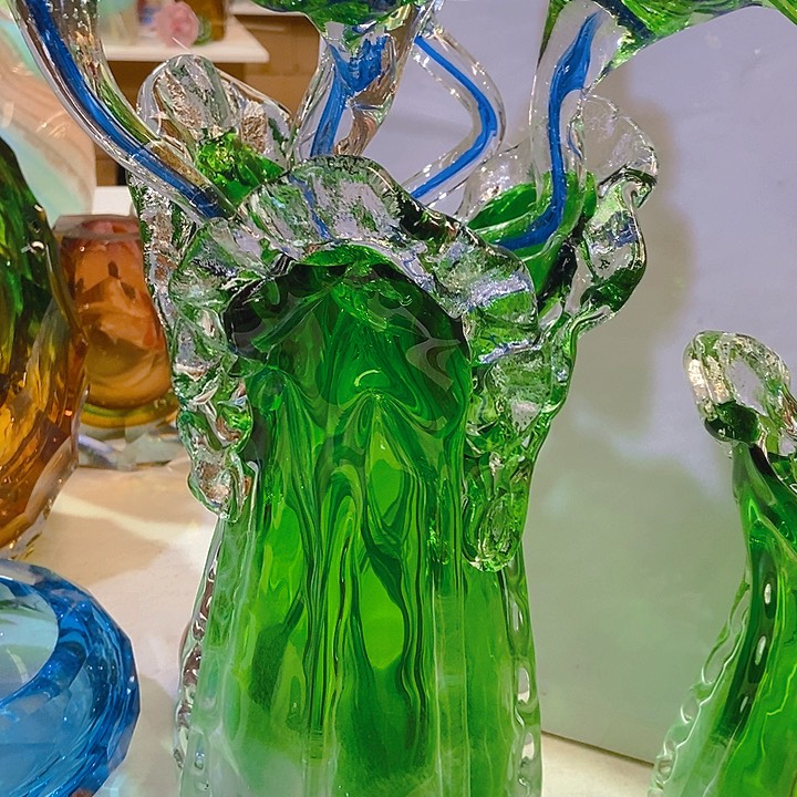 琉璃琉璃花瓶高33口13