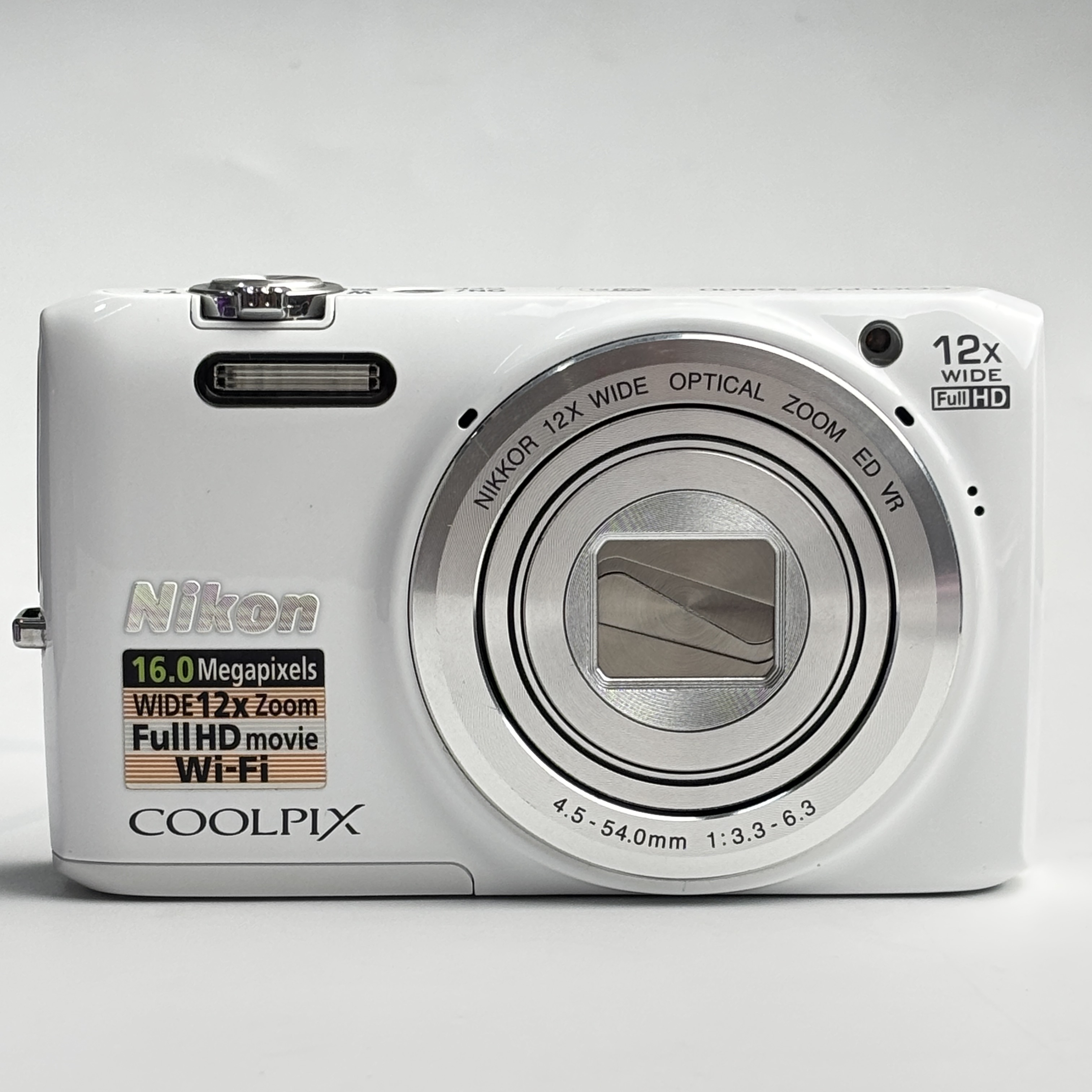 95新 Nikon/尼康 s6800奶白色1600W像素12倍光变复古ccd数码相机