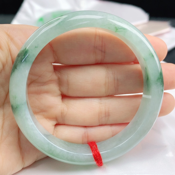 翡翠手镯未镶嵌冰飘花57