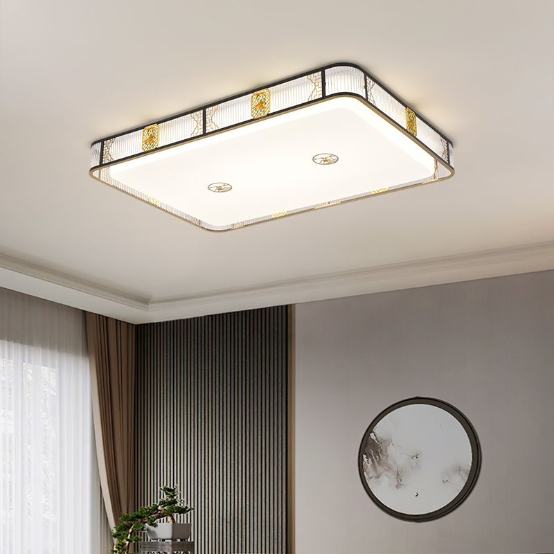 新中式家用吸顶灯中国风禅意客厅卧室餐厅家用房间阳台长方形