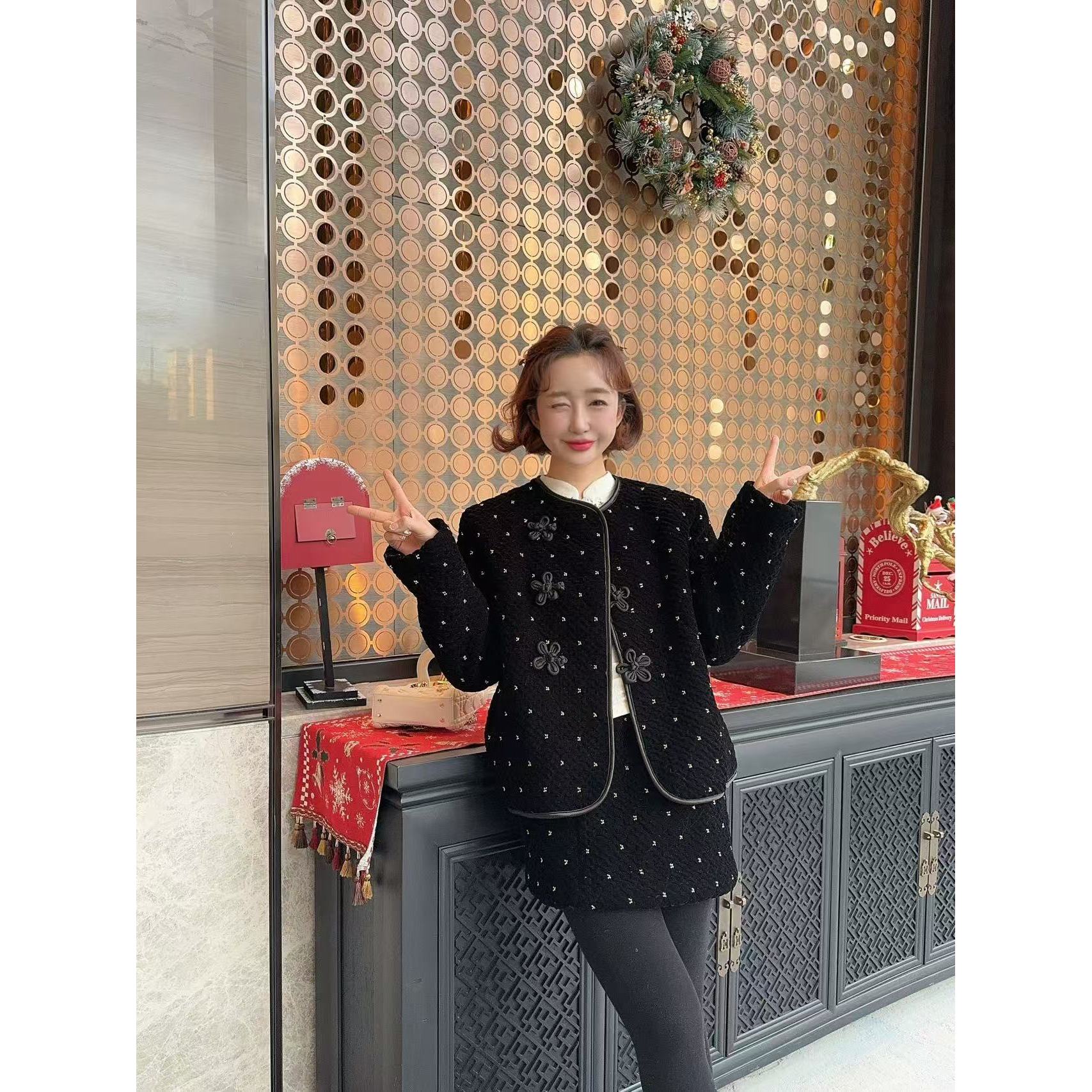 【YFONI】新中式盘扣棉服套装