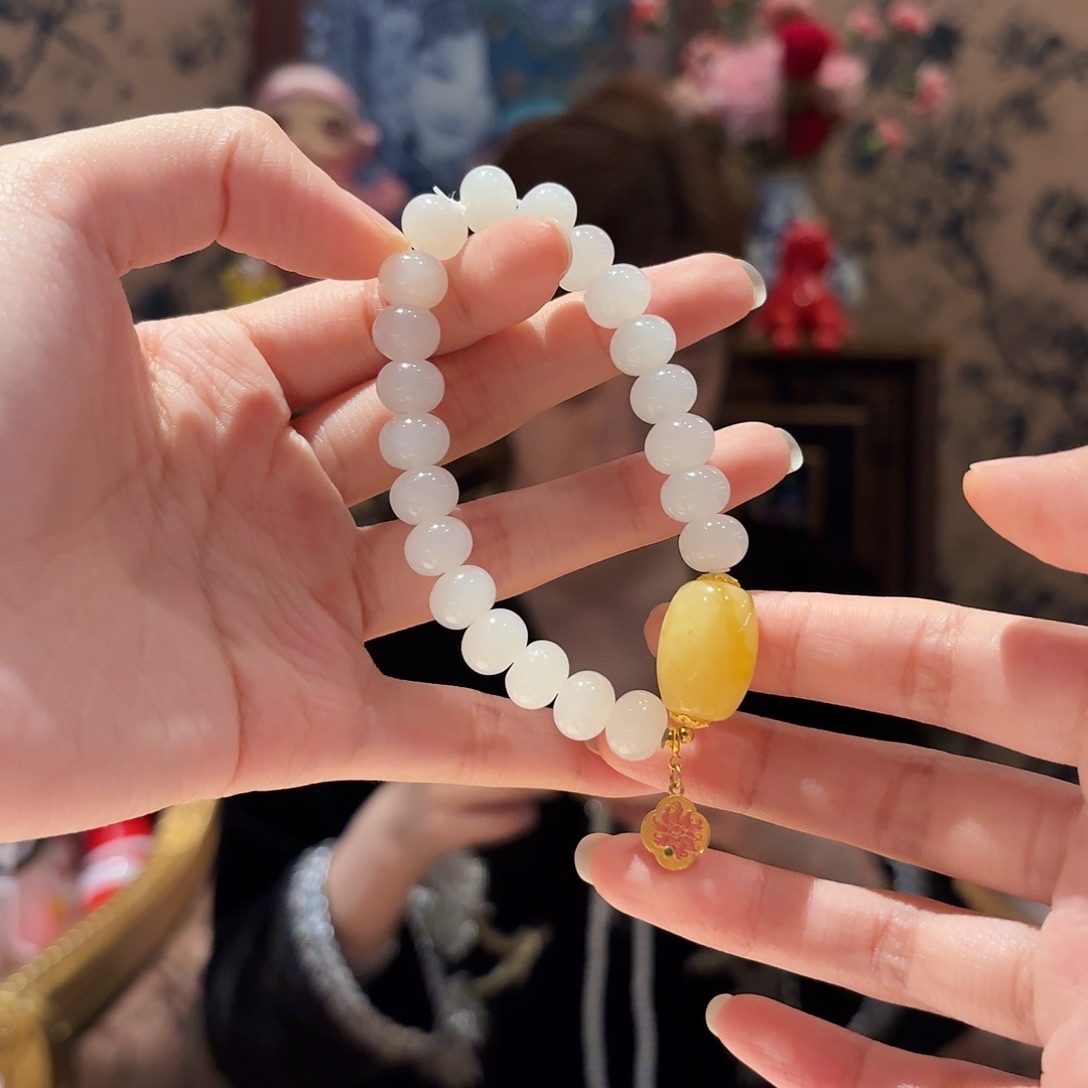 和田玉手串未镶嵌