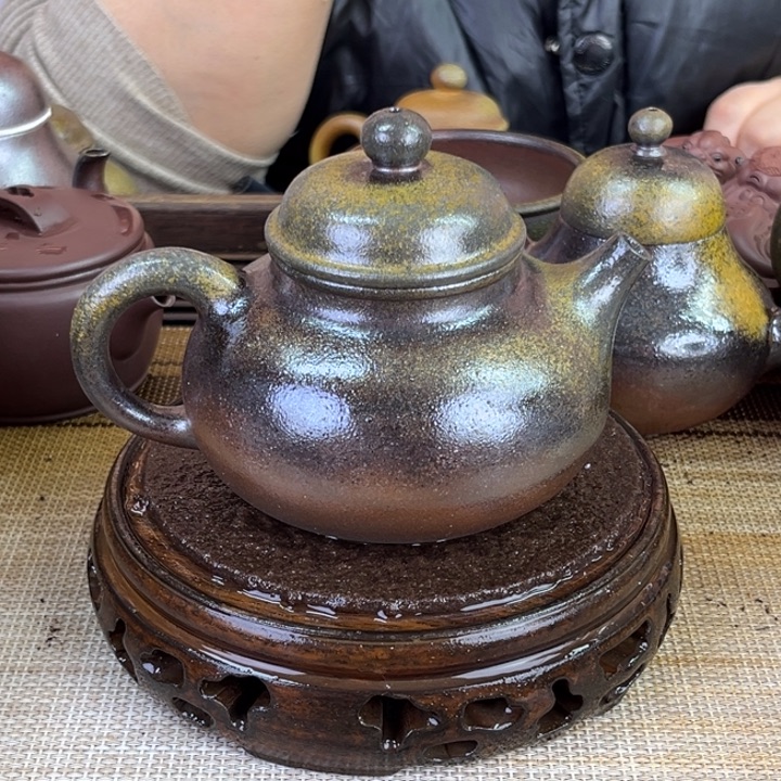 茶壶紫砂底槽清柴烧260cc