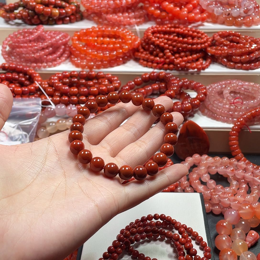 非***道南红玛瑙未镶嵌手链