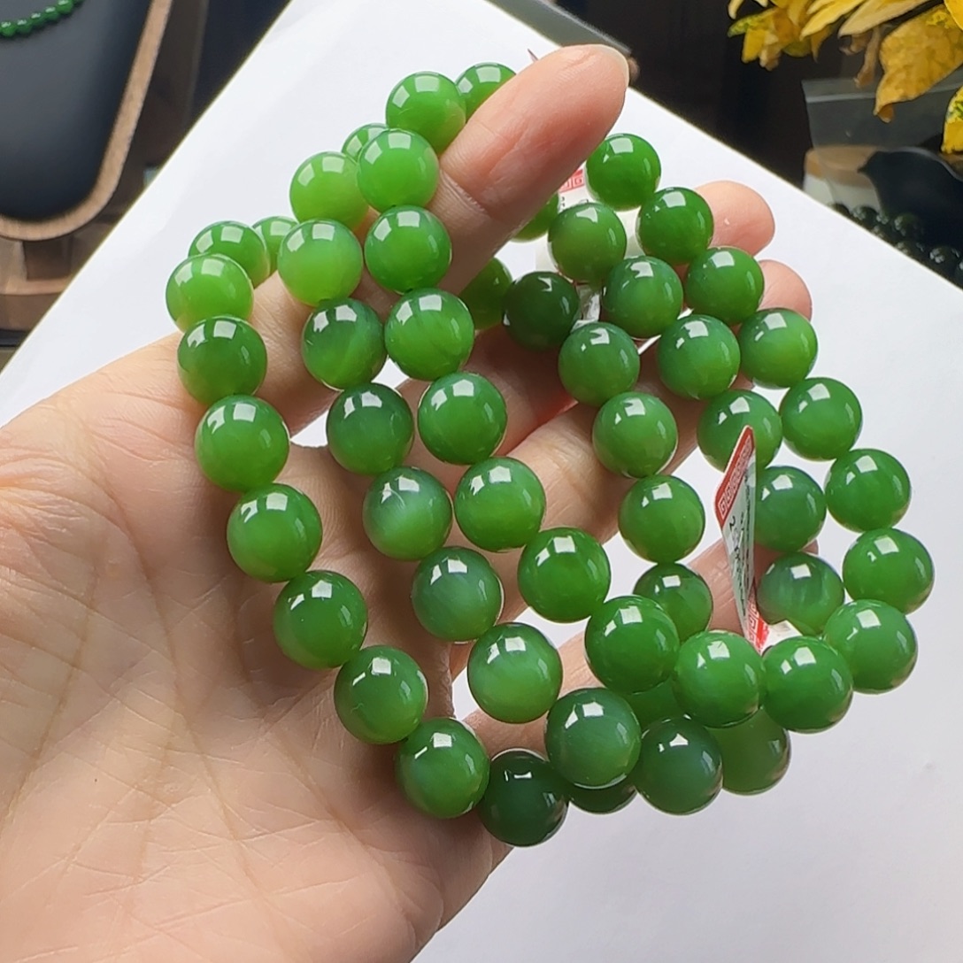 ****e和田玉（碧玉）未镶嵌手链