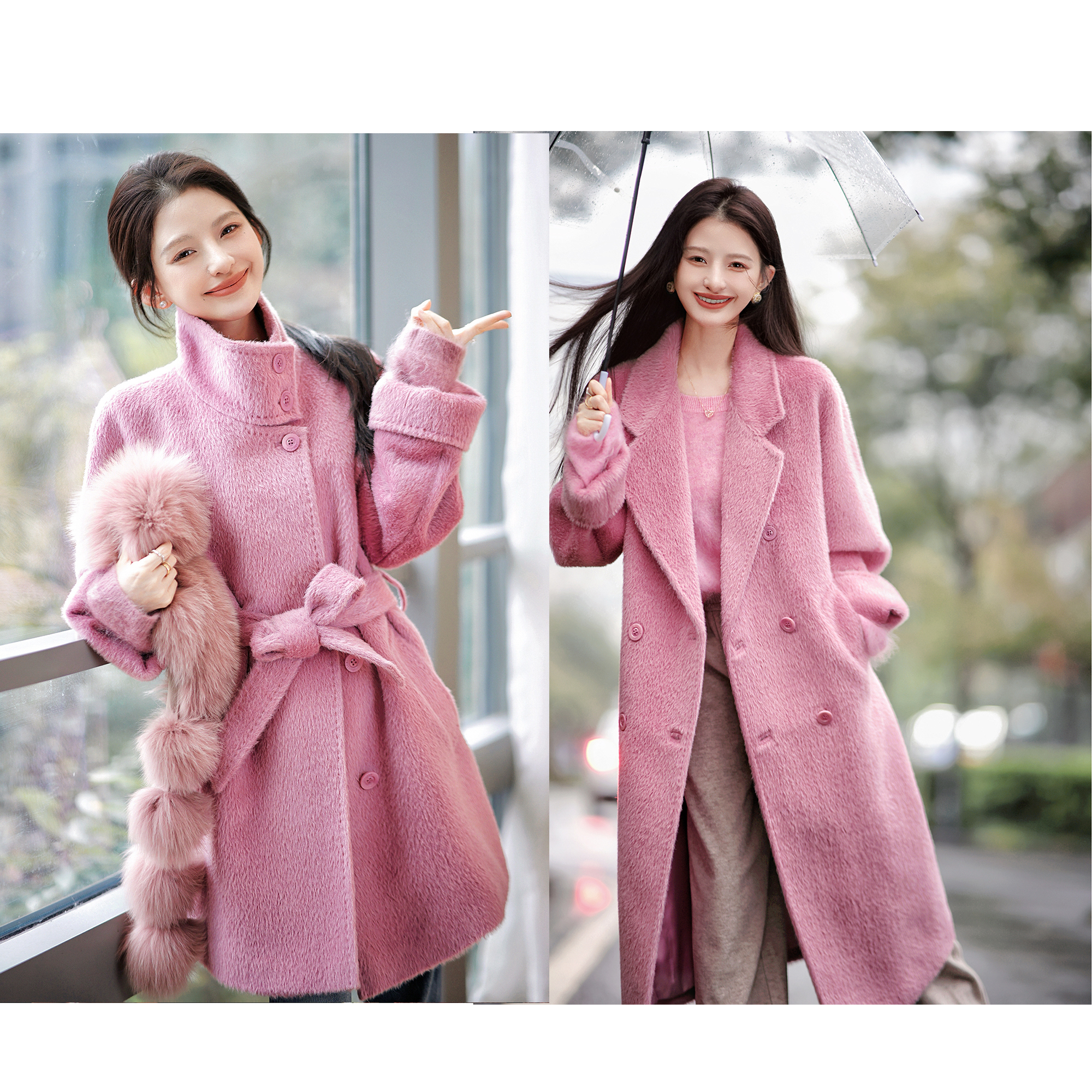 【赵大喜】现货！镇店大衣:蜜桃水晶苏力 | 25定染新色