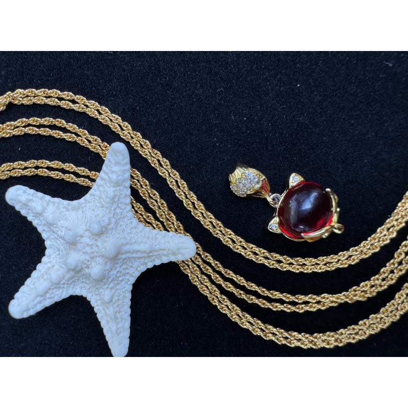 培育红宝石【48小时鉴赏期】先鉴后发 K黄麻花项链