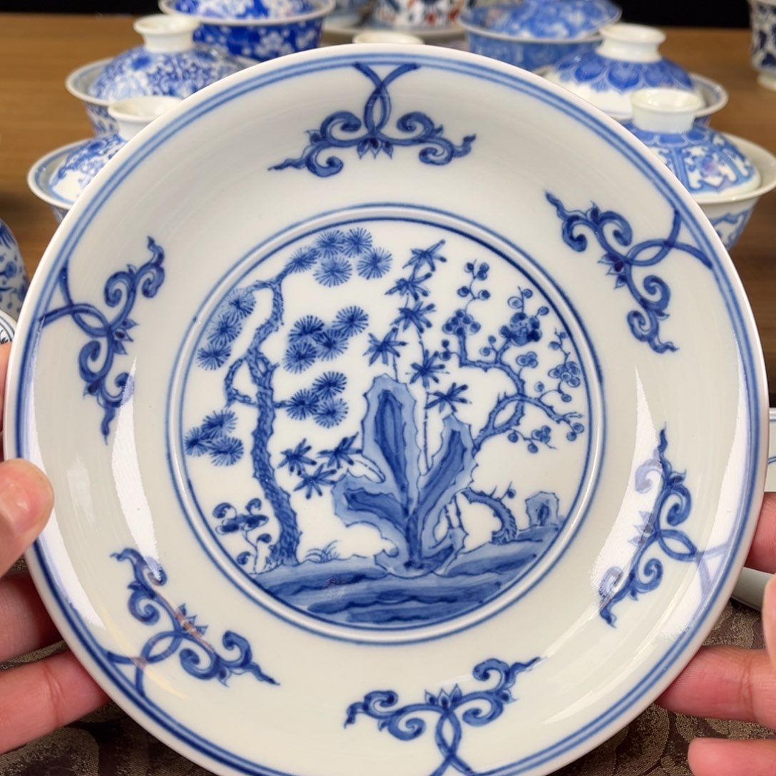 杯微瑕景德镇陶瓷壶承