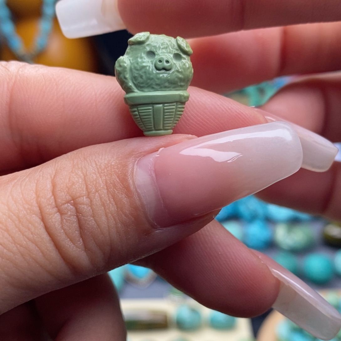 未镶嵌绿松石珠宝奇石