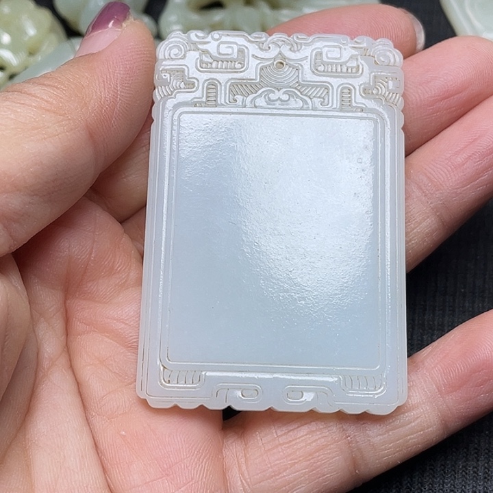 心***顺和田玉未镶嵌挂件