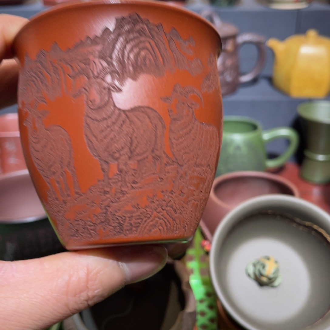 原矿紫砂手工主人杯