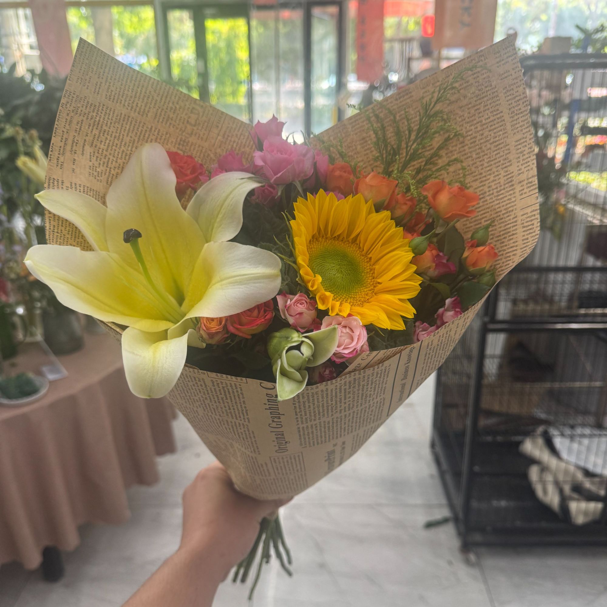 【秋色混搭花束】见面花束