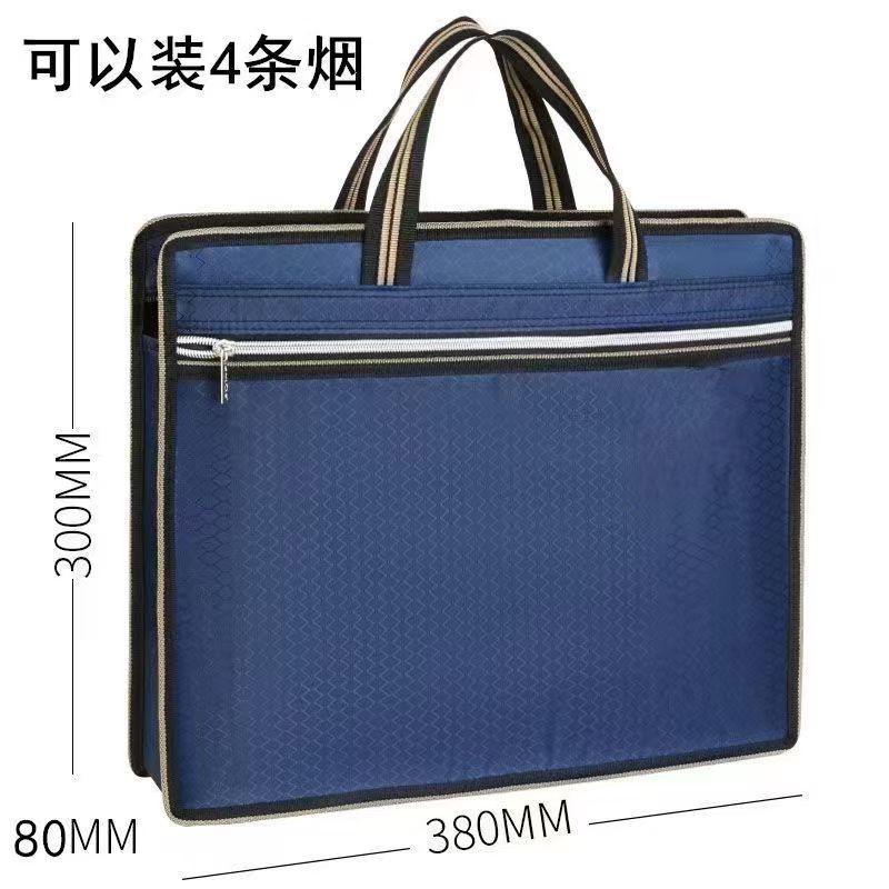 帆布手提文件袋拉链文件包商务公文包男款资料防水办公会议包定制