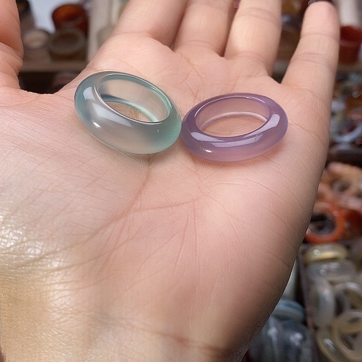 静***！玛瑙/玉髓未镶嵌戒指B9不退换港18两只