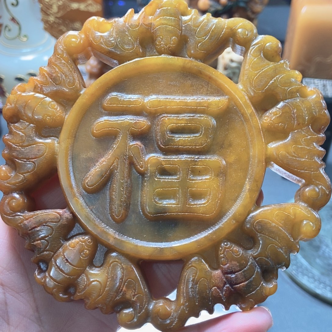 和田玉（翠青玉）未镶嵌挂件