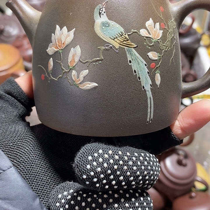 紫砂茶壶微瑕口磕