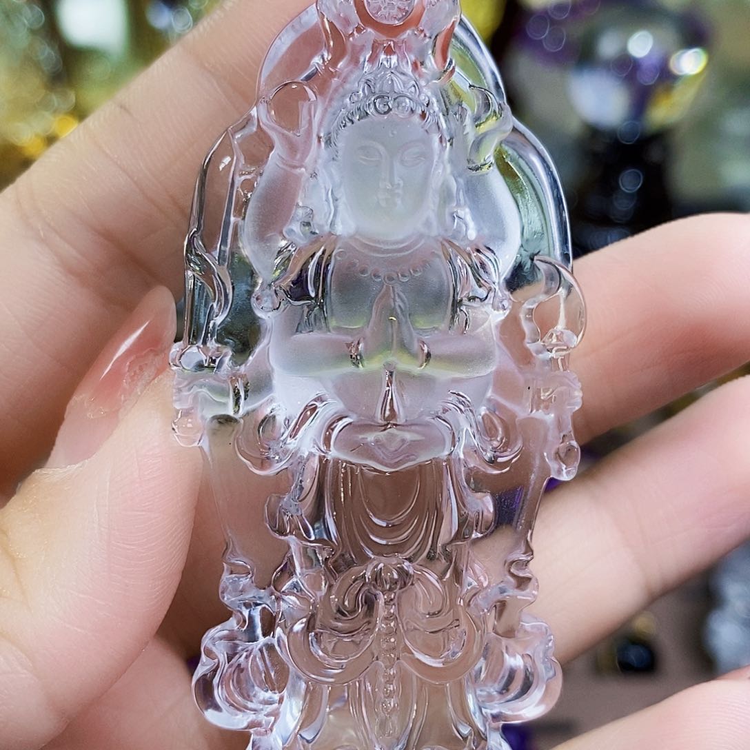 水晶天然水晶吊坠赠珠链未镶嵌无****德