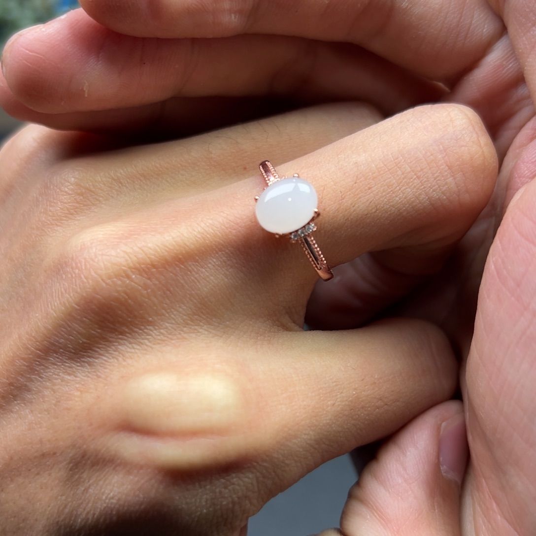 和田玉戒指未镶嵌白玉戒指多样性拍一发一