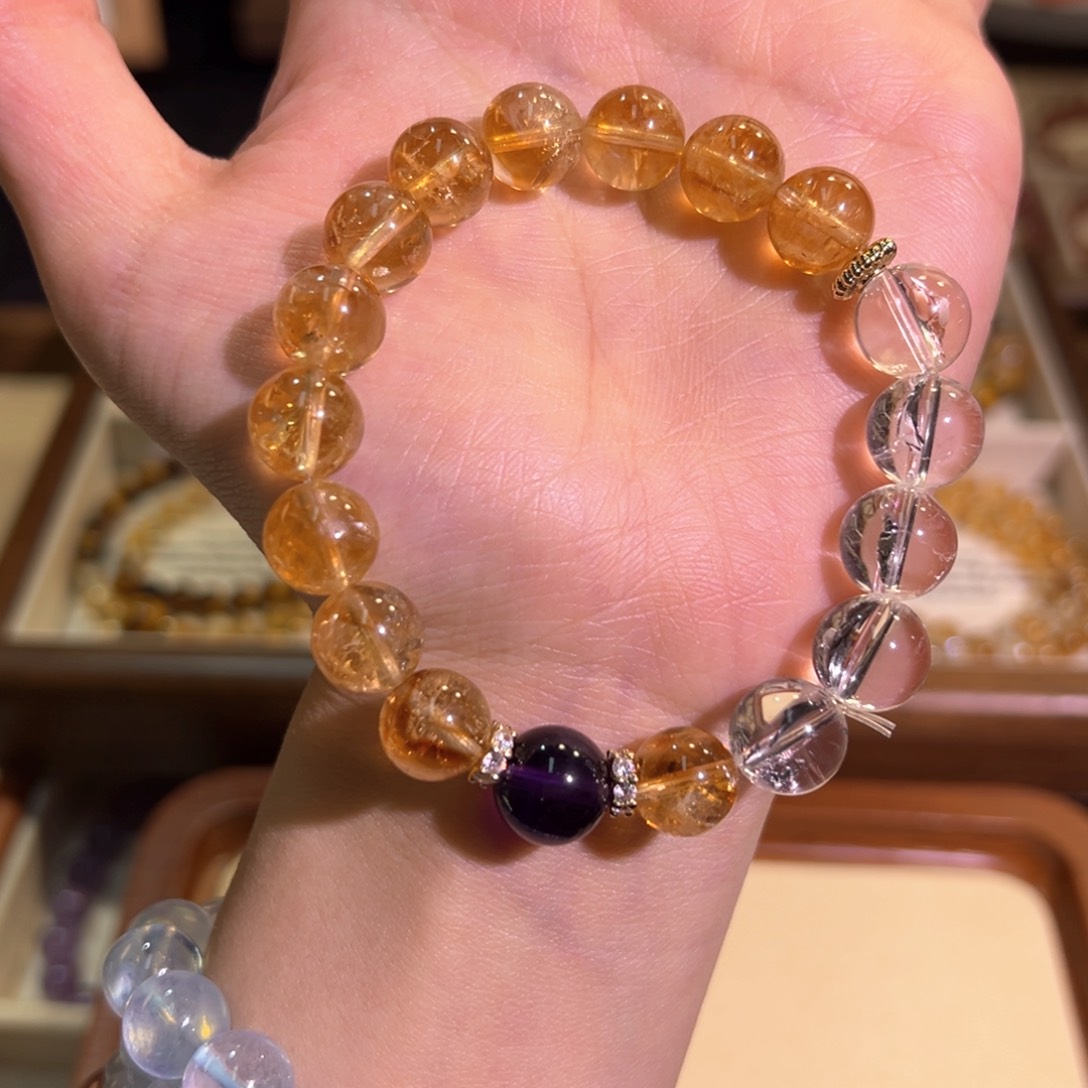 水晶手链未镶嵌黄塔晶