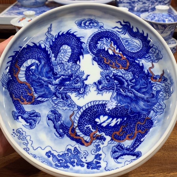 自成堂柴窑 双龙壶承