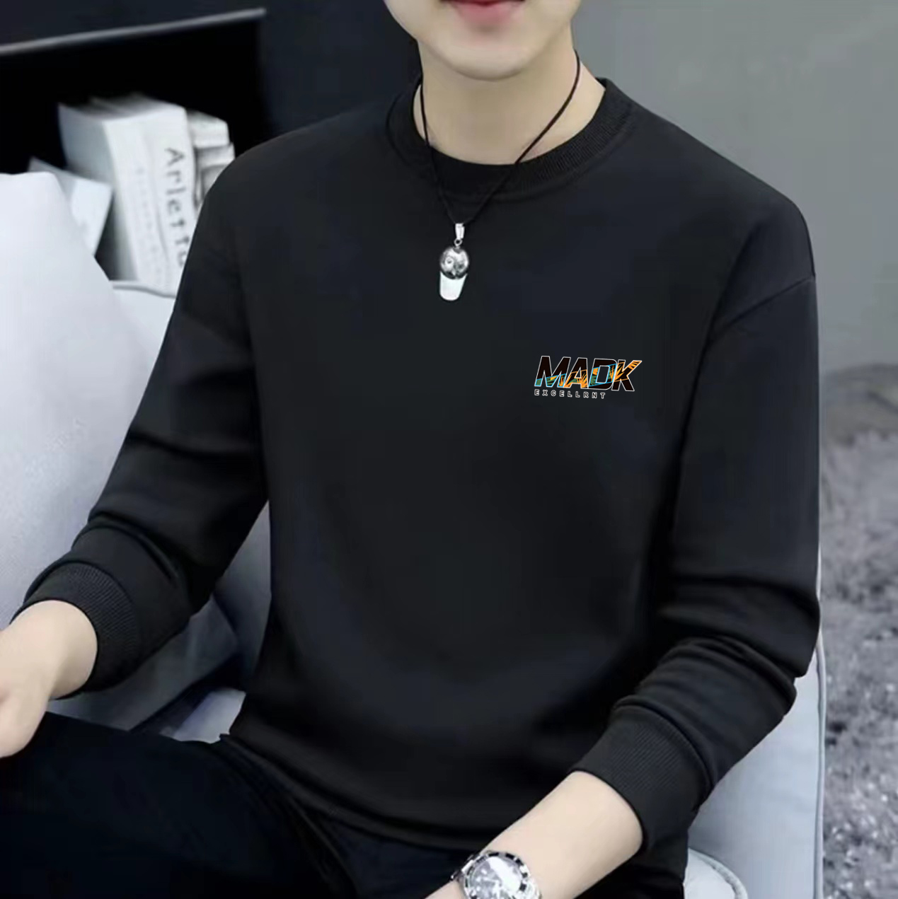 [秋款上新]2025秋冬加厚圆领长袖卫衣运动时尚简约百搭男女同款