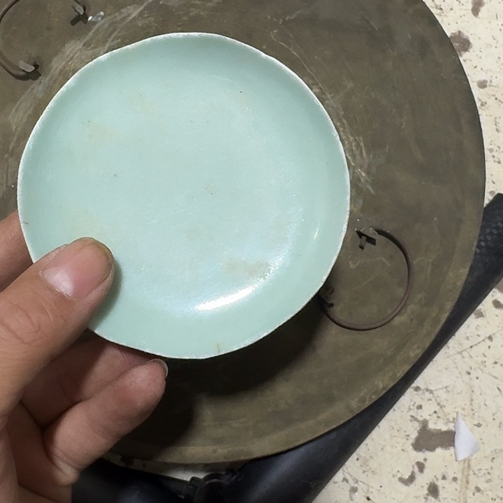 摆件陶攀登高峰艺术瓷器盘子