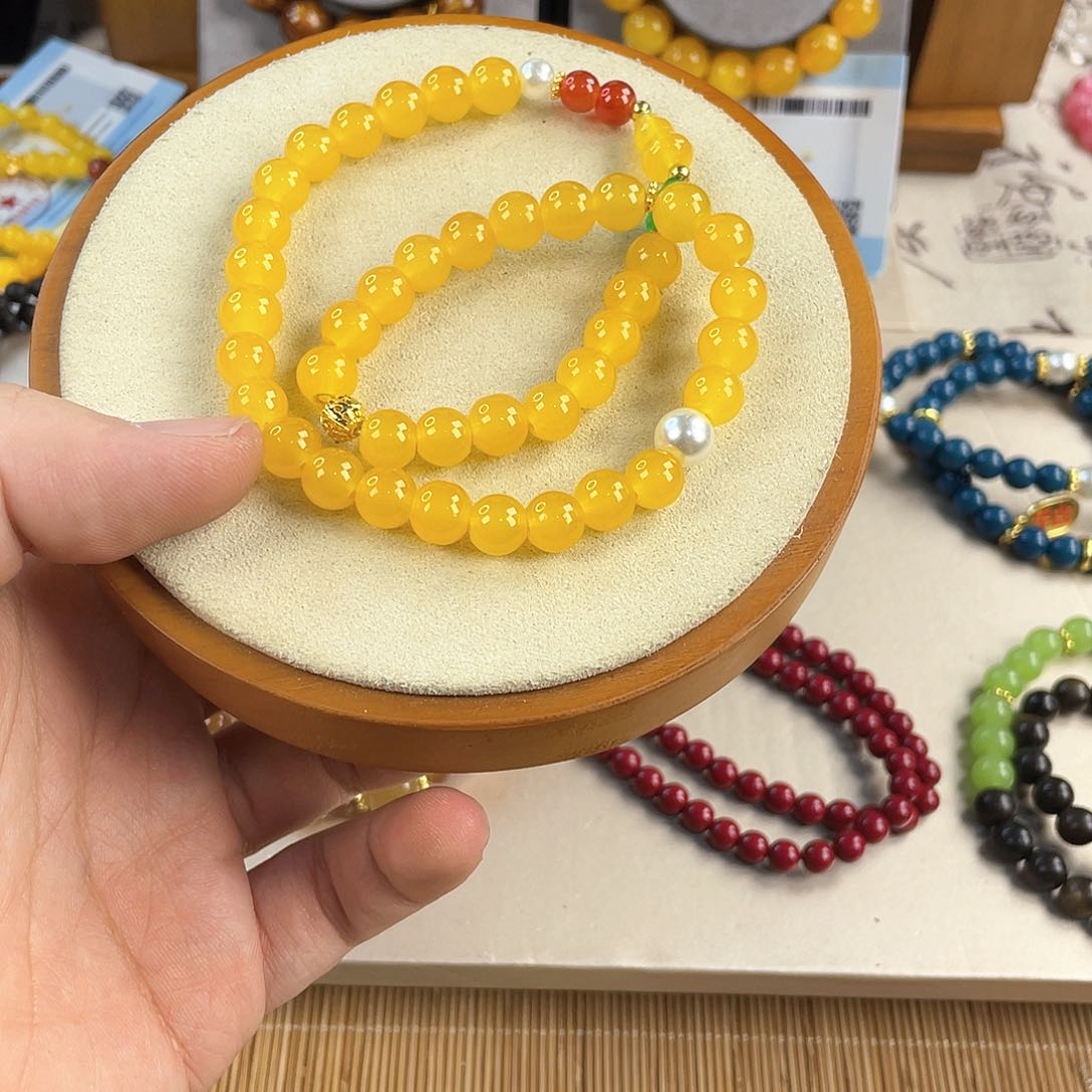 玛瑙手饰银S925镀金镶嵌