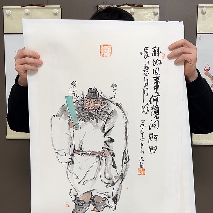 大***妈国画林立仁  手绘原创