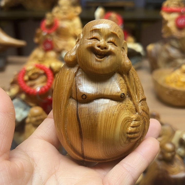 柏木太行崖柏手把摆件