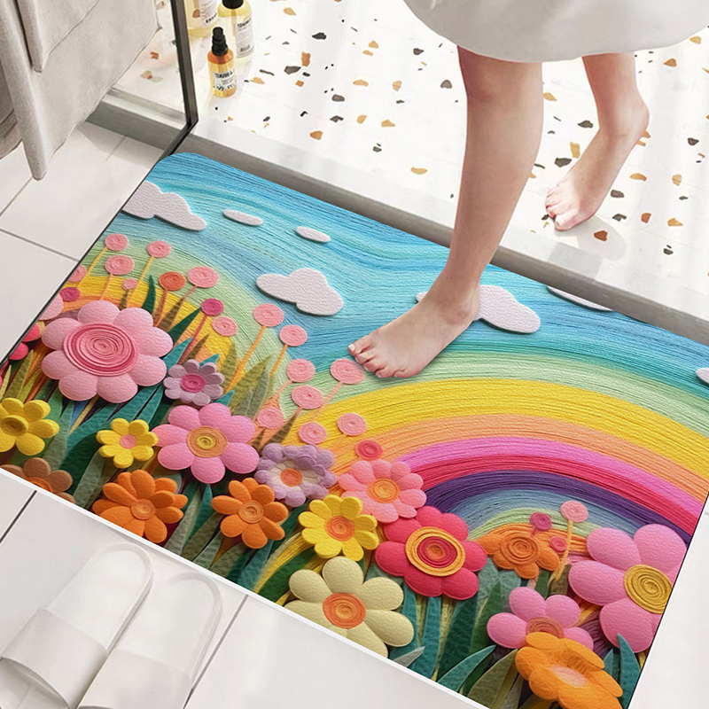 皮革入户门垫地毯吸水防滑进门垫卧室家用脚垫地垫浴室