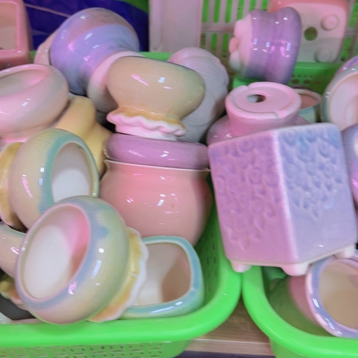 陶瓷花盆当场凑满12包邮随机瑕疵4个