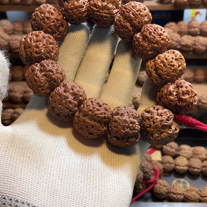 吊坠金刚菩提巴**塔爆肉双龙梅花27mm