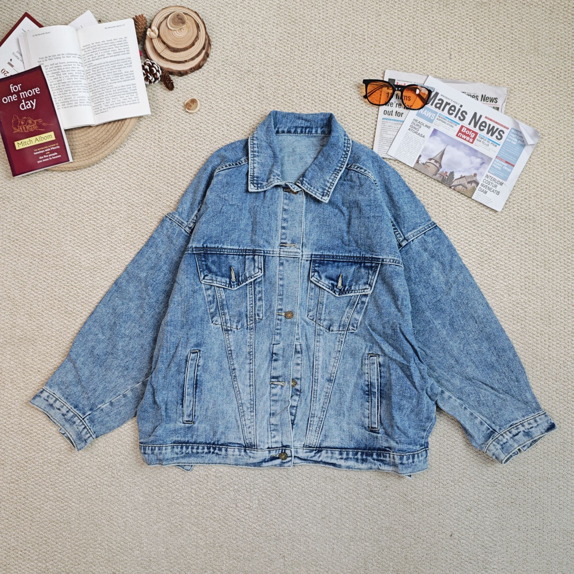 2025春季新款潮牌纯色长袖牛仔外套0272