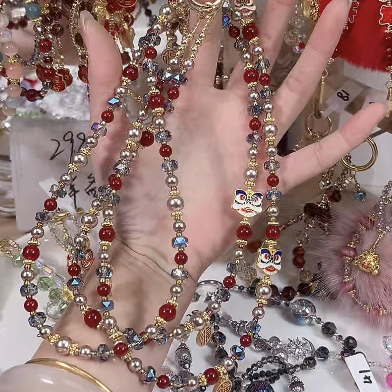 3号链接斜跨链包包链挂脖新款创意手机链单扣双扣手机挂绳