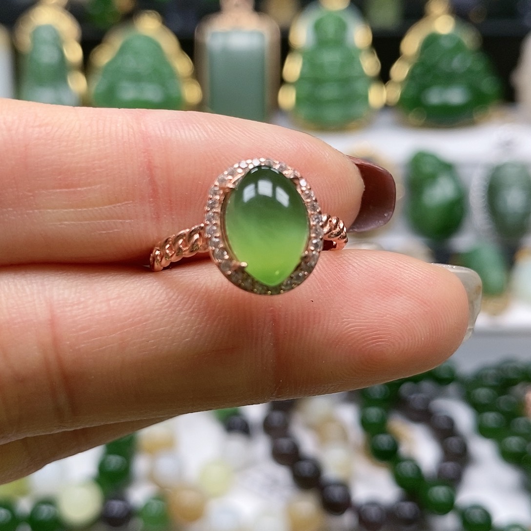 和田玉颈饰银S925镶嵌猫眼