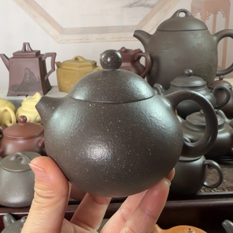 紫砂茶壶梨皮天青170cc