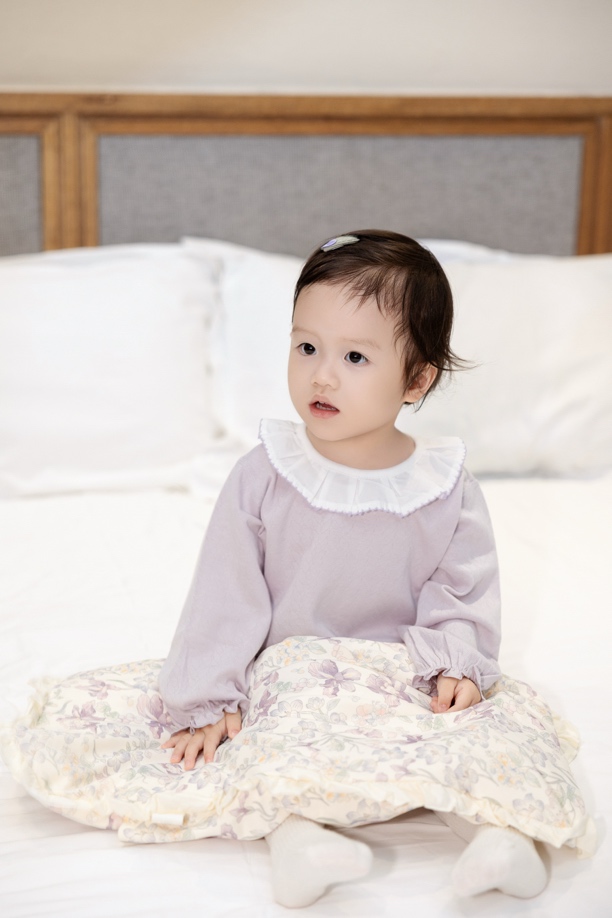 小雨家婴幼儿婴儿连体衣夏季新款连体紫色包屁衣长袖宝宝儿童洋气