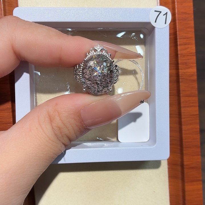 *****银S925镶嵌戒指水晶